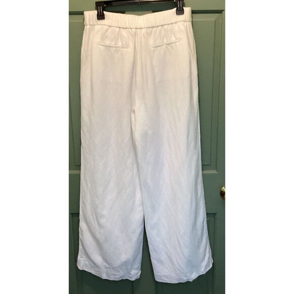 Nine West Women's Linen Blend Pants Size 8 Lined Wide-Leg Minimalistic Career - Picture 3 of 8